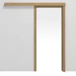 Frontansicht von CLASSEN Schiebetürsystem Eiche Tocantis 3D Look mit Zarge