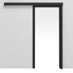 Frontansicht von CLASSEN Schiebetürsystem Graphit CPL mit Zarge PL-Norm