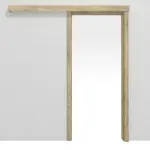 Frontansicht von CLASSEN Schiebetürsystem Hamilton Eiche CPL mit Zarge PL-Norm