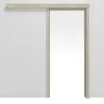 Frontansicht von CLASSEN Schiebetürsystem Kendal Eiche CPL mit Zarge PL-Norm