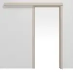 Frontansicht von CLASSEN Schiebetürsystem Uni Kaschmir Iridium mit Zarge