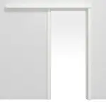 Frontansicht von CLASSEN Schiebetürsystem Weiß Primo mit Zarge