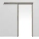 Frontansicht von WESTAG Schiebetürsystem vor der Wand laufend Semento BN 434 PortaLit CPL mit Zarge