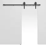 Frontansicht von Schiebetürsystem vor der Wand laufend Izyda - Radex