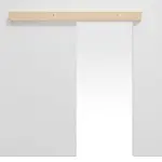 Frontansicht von Schiebetürsystem vor der Wand laufend Fichte - Radex