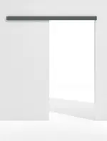 Frontansicht von WESTAG Schiebetürsystem vor der Wand laufend Verde Comodoro FX 0750 FENIX NTM