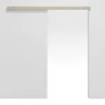 Frontansicht von HÖRMANN Schiebetürsystem vor der Wand laufend Gebürstete Lärche hell Duradecor ohne Zarge