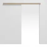 Frontansicht von Schiebetürsystem vor der Wand laufend ohne Zarge Eiche grau Durat - Huga