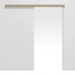 Frontansicht von Schiebetürsystem vor der Wand laufend ohne Zarge Ultramatt Taupe Concepto