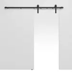 Frontansicht von Schiebetürsystem vor der Wand laufend Rea - Radex