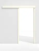 Frontansicht von GARANT Schiebetürsystem vor der Wand laufend 9417-60 Snow White CePaL