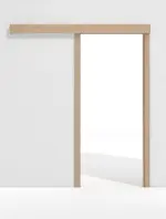 Frontansicht von GARANT Schiebetürsystem vor der Wand laufend Authentic Achat CePaL