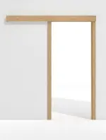 Frontansicht von GARANT Schiebetürsystem vor der Wand laufend Authentic Asteiche CePaL