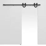 Frontansicht von Schiebetürsystem vor der Wand laufend Temida - Radex