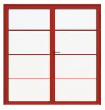 Frontansicht von der Doppelflügel-Stahl-Lofttür 0-3 - Hörmann