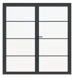 Frontansicht von der Doppelflügel-Stahl-Lofttür 0-3 - Hörmann