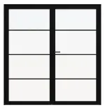 Frontansicht von der Doppelflügel-Stahl-Lofttür 0-3 - Hörmann