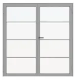 Frontansicht von der Doppelflügel-Stahl-Lofttür 0-3 - Hörmann