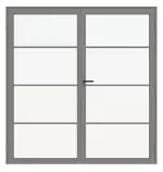 Frontansicht von der Doppelflügel-Stahl-Lofttür 0-3 - Hörmann