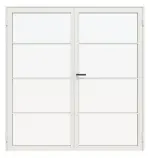Frontansicht von der Doppelflügel-Stahl-Lofttür 0-3 - Hörmann