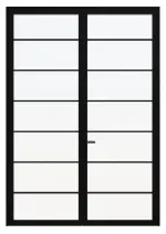 Frontansicht von der Doppelflügel-Stahl-Lofttür 0-6 - Hörmann