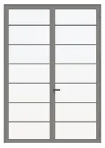 Frontansicht von der Doppelflügel-Stahl-Lofttür 0-6 - Hörmann