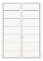 Frontansicht von der Doppelflügel-Stahl-Lofttür 0-6 - Hörmann