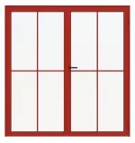 Frontansicht von der Doppelflügel-Stahl-Lofttür 1-1 - Hörmann