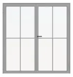 Frontansicht von der Doppelflügel-Stahl-Lofttür 1-1 - Hörmann