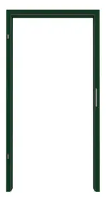 Frontansicht in RAL 6005 von 2-schalige Stahl-Umfassungszarge für Ständerwerk - Hörmann