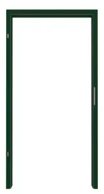 Frontansicht in RAL 6005 von Frontansicht in RAL 7035 von 2-schalige Stahl-Umfassungszarge für alle Wandtypen - Hörmann