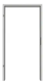 Frontansicht in RAL 7035 von 2-schalige Stahl-Umfassungszarge für Ständerwerk - Hörmann