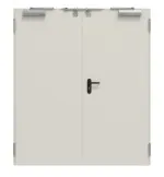 Frontansicht von TECKENTRUP Außentür-Set 2-flg. Stahl mit Feuerschutzfunktion EI2 90-C5-SA 62-2 inkl. Blockzarge