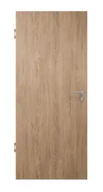 Frontansicht von JELD-WEN Wärmeschutztür Typ42 Raucheiche DuriTop CPL