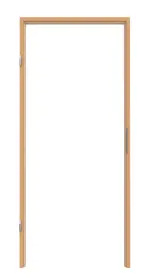 Frontansicht von Blockrahmen Buche Dekor - Interio