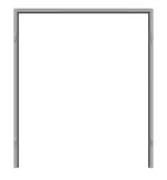 Frontansicht 1 von der Aluminium-Blockzarge RAL 9006 Trend für Holztüren 2-flg. - Küffner