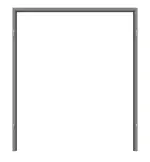 Frontansicht 1 von der Aluminium-Blockzarge RAL 9007 Trend für Holztüren 2-flg. - Küffner