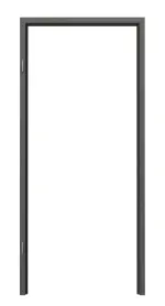 Frontansicht 3 von der Aluminium-Blockzarge RAL 9007 Trend für Holztüren - Küffner