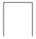 Frontansicht 1 von der Aluminium-Blockzarge RAL 9006 Trend für Ganzglastüren 2-flg. - Küffner