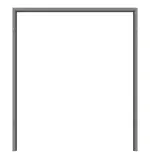 Frontansicht 1 von der Aluminium-Blockzarge RAL 9007 Trend für Ganzglastüren 2-flg. - Küffner