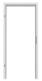 Frontansicht von GARANT Zarge für Nassraumtüren 0160-60 Silver Grey Resopal mit eckiger Kante