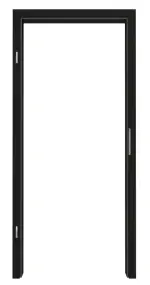 Frontansicht von GARANT Zarge 0901-60 Black Resopal mit eckiger Kante