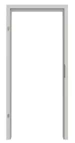 Frontansicht von GARANT Zarge für Nassraumtüren D92-60 Dove Grey Resopal mit eckiger Kante