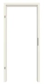 Frontansicht von GARANT Zarge für Wärmeschutztüren Weißlack 9010 mit eckiger Kante