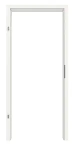 Frontansicht von GARANT Zarge für Rauchschutztüren Weißlack 9016 mit eckiger Kante