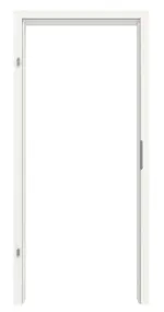 Frontansicht von GARANT Zarge für Wärmeschutztüren Weißlack 9016 mit eckiger Kante