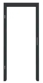 Frontansicht von GARANT Zarge U12000SD Vulkanschwarz GHK08 mit eckiger Kante