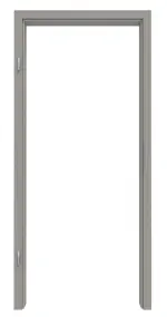 Frontansicht von GARANT Zarge U12115SD Platingrau GHK08 mit eckiger Kante