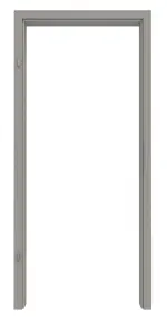 Frontansicht von GARANT Zarge für Wärmeschutztüren U12115SD Platingrau GHK08 mit eckiger Kante