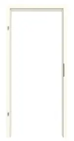 Frontansicht von GARANT Zarge für Schallschutztüren W980ST15 Platinweiß GHK08 mit eckiger Kante